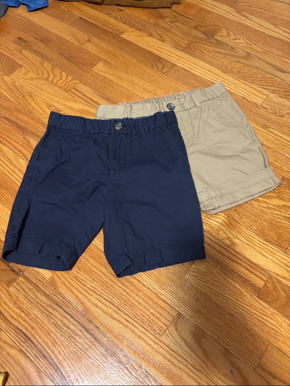 H&M Navy and Khaki Pull-On Kids Shorts